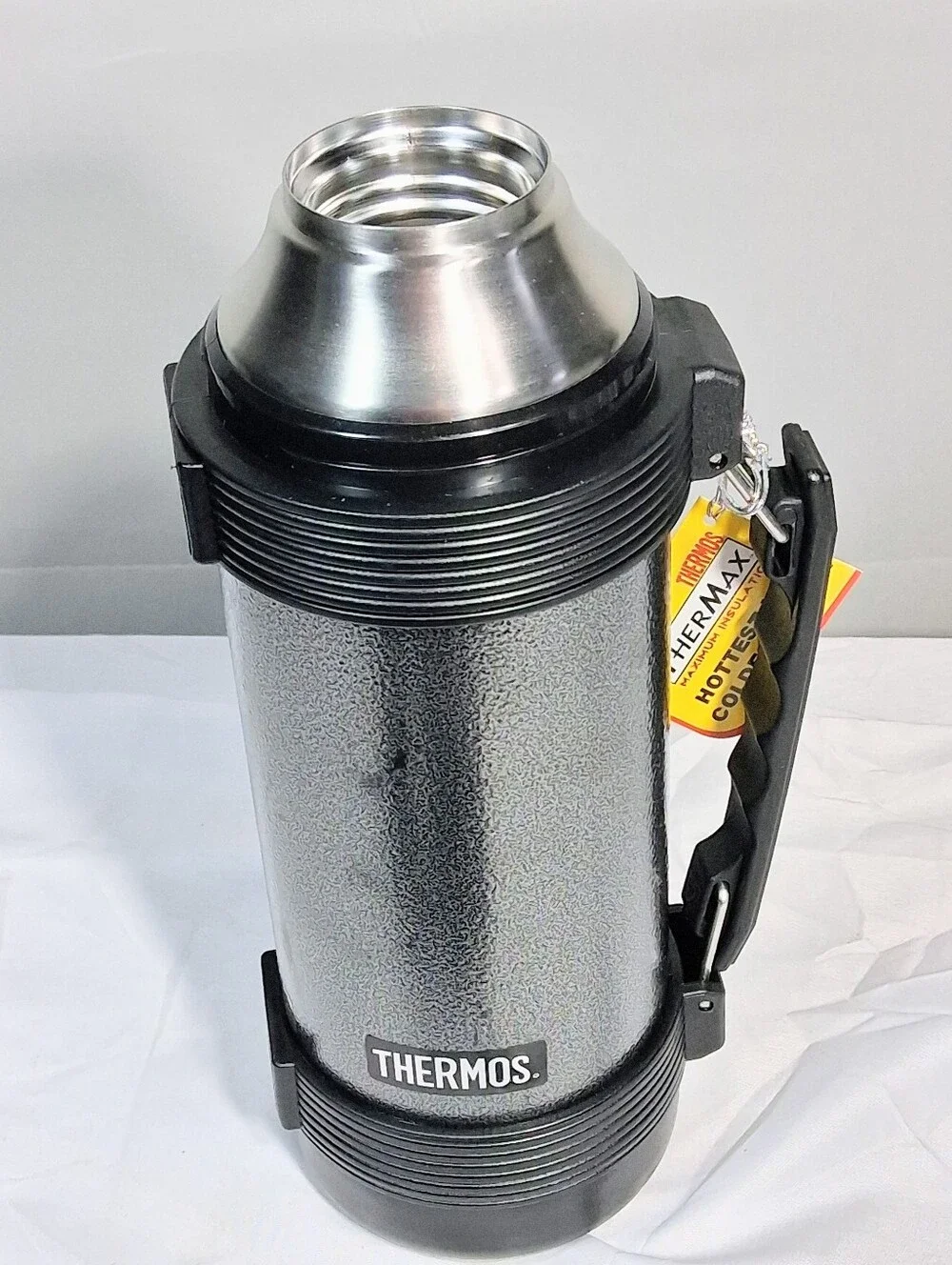 Thermos Vintage Stainless Steel 2570P Temp. Retention Vacuum Bottle in Box